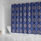 Indigo Diamond African Ankara Pattern Shower Curtain