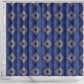 Indigo Diamond African Ankara Pattern Shower Curtain