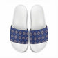 Indigo Diamond African Ankara Pattern Slide Sandals