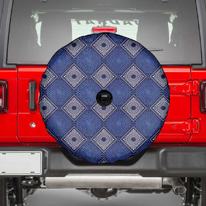 Indigo Diamond African Ankara Pattern Spare Tire Cover