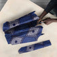 Indigo Diamond African Ankara Pattern Umbrella
