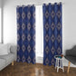 Indigo Diamond African Ankara Pattern Window Curtain