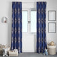 Indigo Diamond African Ankara Pattern Window Curtain