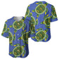 Emerald Turtle African Ankara Pattern Baseball Jersey