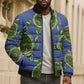Emerald Turtle African Ankara Pattern Bomber Puffer Jacket