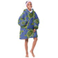 Emerald Turtle African Ankara Pattern Kid Wearable Blanket Hoodie