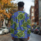 Emerald Turtle African Ankara Pattern Long Sleeve Shirt