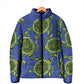 Emerald Turtle African Ankara Pattern Padded Jacket