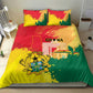 Ghana Republic Day Bedding Set Black Star Square - Grunge Style