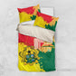Ghana Republic Day Bedding Set Black Star Square - Grunge Style
