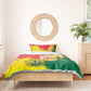 Ghana Republic Day Bedding Set Black Star Square - Grunge Style