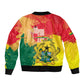 Personalized Ghana Republic Day Bomber Jacket Black Star Square - Grunge Style