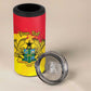 Personalized Ghana Republic Day 4 in 1 Can Cooler Tumbler Black Star Square - Grunge Style