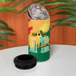 Personalized Ghana Republic Day 4 in 1 Can Cooler Tumbler Black Star Square - Grunge Style
