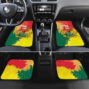 Ghana Republic Day Car Mats Black Star Square - Grunge Style