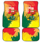 Ghana Republic Day Car Mats Black Star Square - Grunge Style