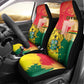 Ghana Republic Day Car Seat Cover Black Star Square - Grunge Style