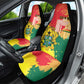 Ghana Republic Day Car Seat Cover Black Star Square - Grunge Style