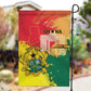 Ghana Republic Day Garden Flag Black Star Square - Grunge Style