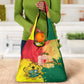 Ghana Republic Day Grocery Bag Black Star Square - Grunge Style