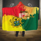Ghana Republic Day Hooded Blanket Black Star Square - Grunge Style