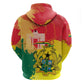 Personalized Ghana Republic Day Hoodie Black Star Square - Grunge Style
