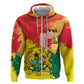 Personalized Ghana Republic Day Hoodie Black Star Square - Grunge Style