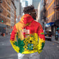 Personalized Ghana Republic Day Hoodie Black Star Square - Grunge Style