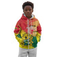 Personalized Ghana Republic Day Kid Hoodie Black Star Square - Grunge Style