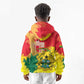 Personalized Ghana Republic Day Kid Hoodie Black Star Square - Grunge Style