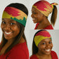 Ghana Republic Day Neck Gaiter Black Star Square - Grunge Style - African Pride