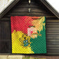 Ghana Republic Day Quilt Black Star Square - Grunge Style