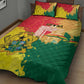 Ghana Republic Day Quilt Bed Set Black Star Square - Grunge Style