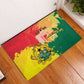 Ghana Republic Day Rubber Doormat Black Star Square - Grunge Style