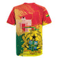 Personalized Ghana Republic Day Rugby Jersey Black Star Square - Grunge Style