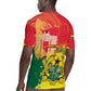 Personalized Ghana Republic Day Rugby Jersey Black Star Square - Grunge Style