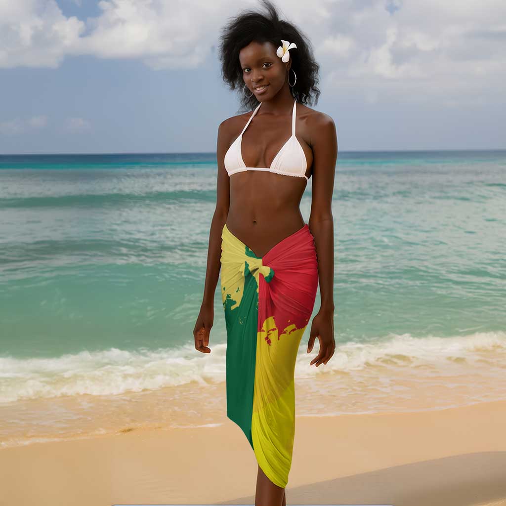 Ghana Republic Day Sarong Black Star Square - Grunge Style