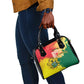 Ghana Republic Day Shoulder Handbag Black Star Square - Grunge Style
