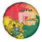 Ghana Republic Day Spare Tire Cover Black Star Square - Grunge Style