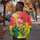Personalized Ghana Republic Day Sweatshirt Black Star Square - Grunge Style