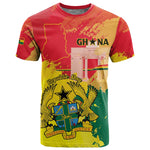 Personalized Ghana Republic Day T shirt Black Star Square - Grunge Style