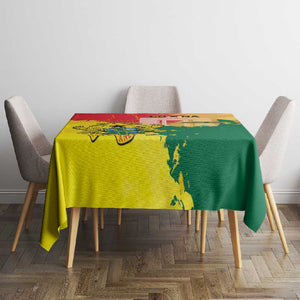 Ghana Republic Day Tablecloth Black Star Square - Grunge Style