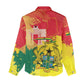 Personalized Ghana Republic Day Women Casual Shirt Black Star Square - Grunge Style