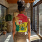 Personalized Ghana Republic Day Women Sleeveless Polo Shirt Black Star Square - Grunge Style