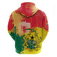 Personalized Ghana Republic Day Zip Hoodie Black Star Square - Grunge Style