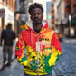 Personalized Ghana Republic Day Zip Hoodie Black Star Square - Grunge Style
