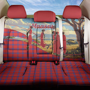 Maasai Adumu Dance Back Car Seat Cover Shuka Pattern - Kenya Safari