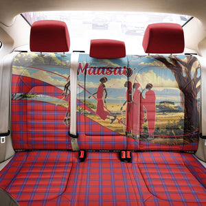 Maasai Adumu Dance Back Car Seat Cover Shuka Pattern - Kenya Safari