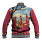 Maasai Adumu Dance Baseball Jacket Shuka Pattern - Kenya Safari