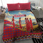 Maasai Adumu Dance Bedding Set Shuka Pattern - Kenya Safari
